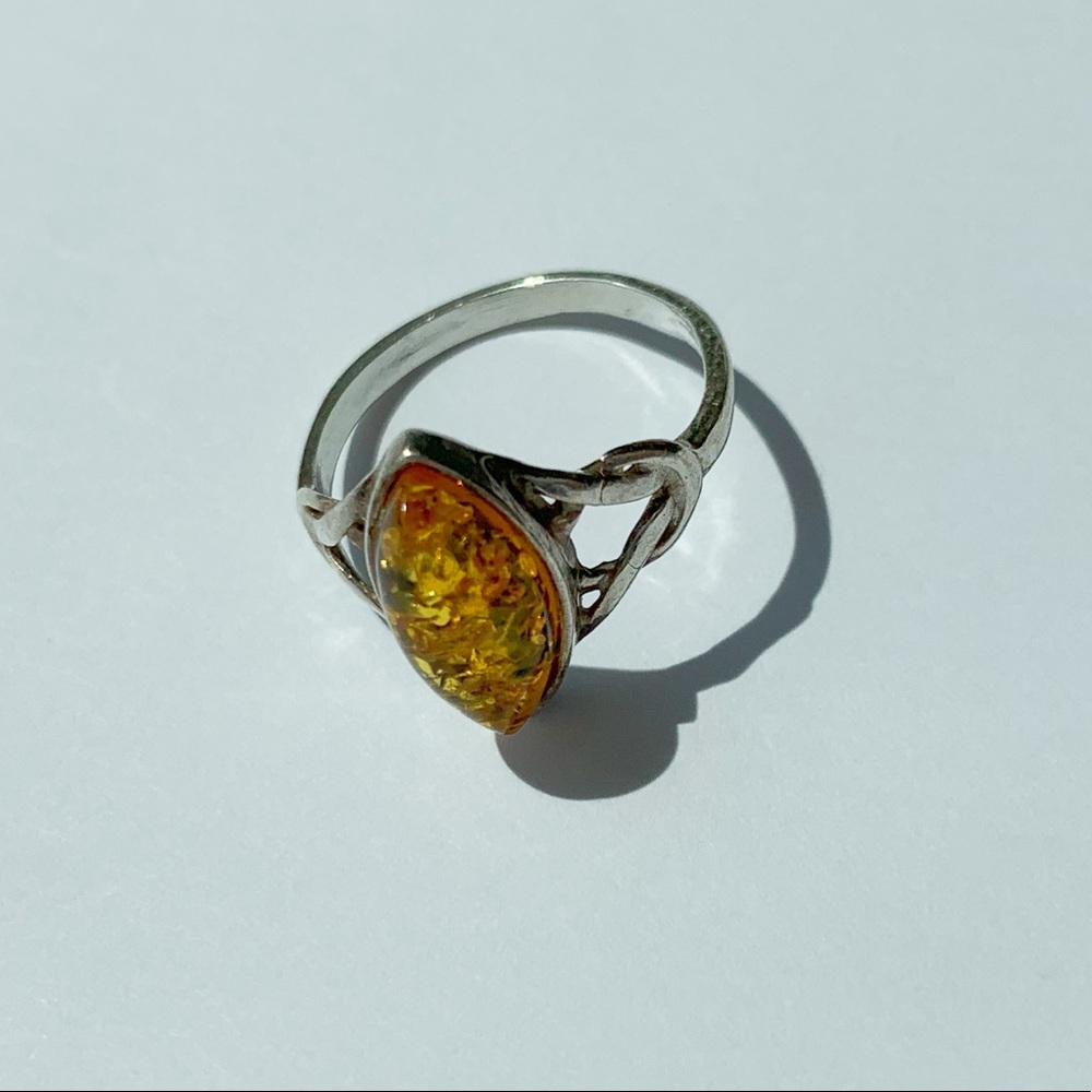 Amber Stone Ring